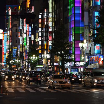 The Nomadic Year wandering in Tokyo at night, Japan