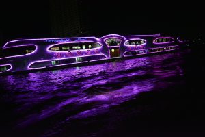 Cruise at night in Bangkok, Thailand