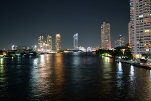 City view at night in Bangkok, Thailand