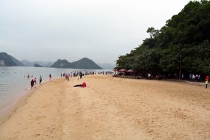 Some island beach in Ha Long Bay, Vietnam