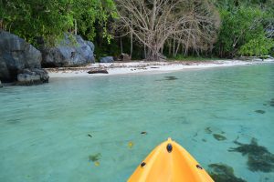 Kayaking around, Pasandigan Cove, Cadlao Island